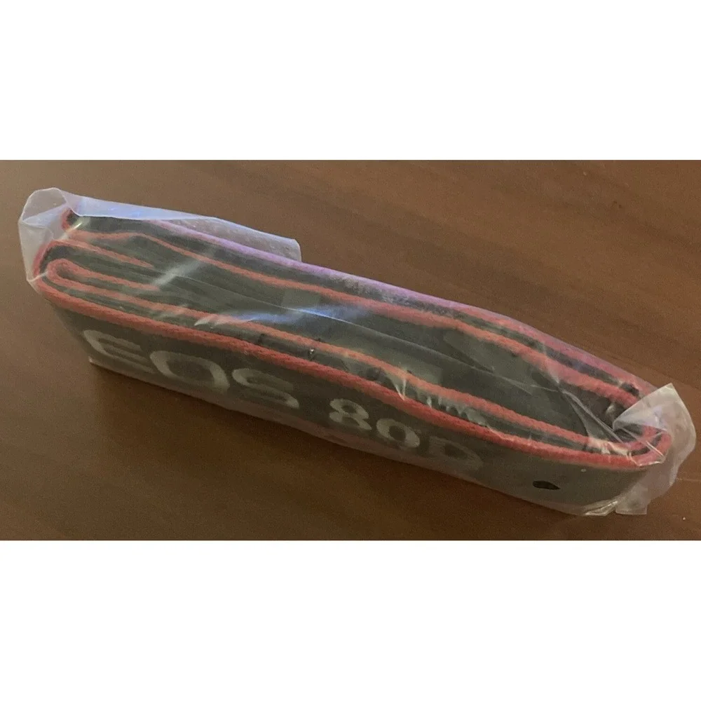 Canon EOS 80D Genuine Black / Red / White Camera Neck Strap NEW